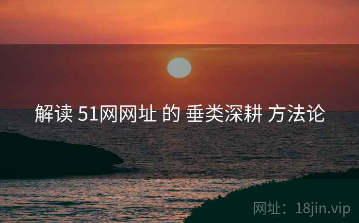 解读 51网网址 的 垂类深耕 方法论