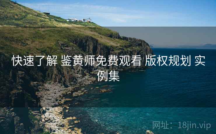 快速了解 鉴黄师免费观看 版权规划 实例集