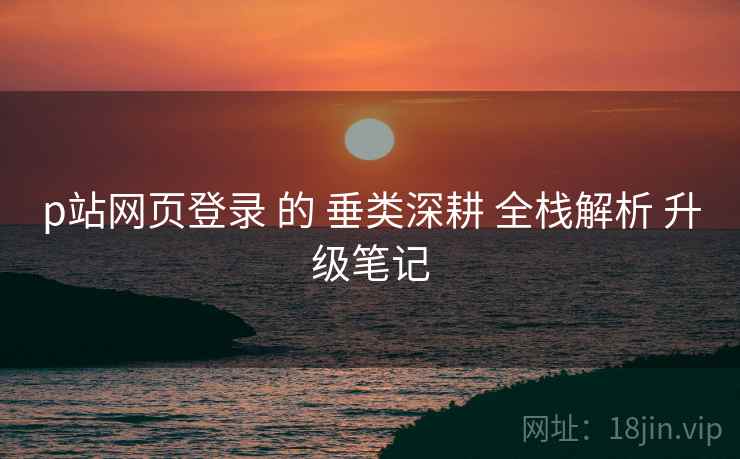 p站网页登录 的 垂类深耕 全栈解析 升级笔记
