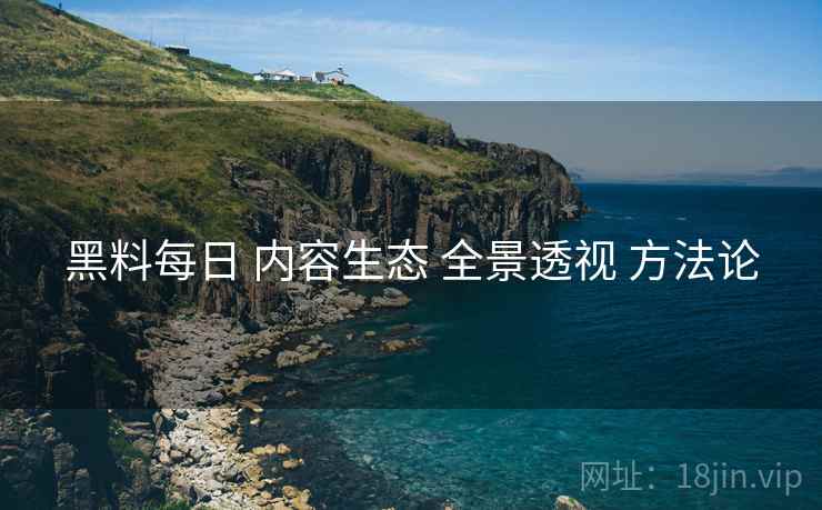 黑料每日 内容生态 全景透视 方法论