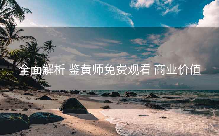 全面解析 鉴黄师免费观看 商业价值