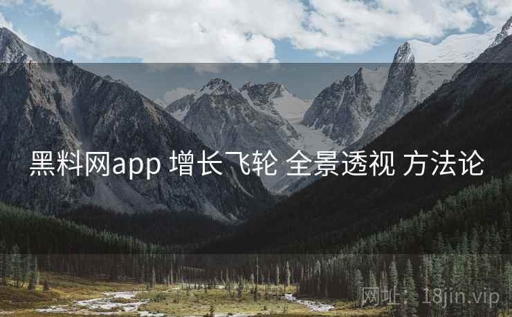 黑料网app 增长飞轮 全景透视 方法论