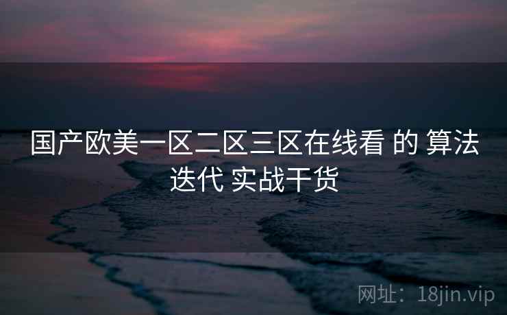 国产欧美一区二区三区在线看 的 算法迭代 实战干货